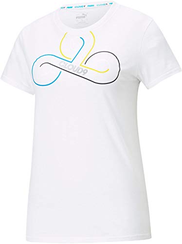 Puma E-Sports Womens Cloud9 Disconnect Tee, X-Large, Puma White