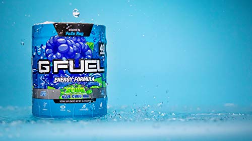 G Fuel Sour Blue Chug Rug Inspired by Faze Rug, 10.44 oz (40 Servings) | Very Sour Blue Raspberry Flavor