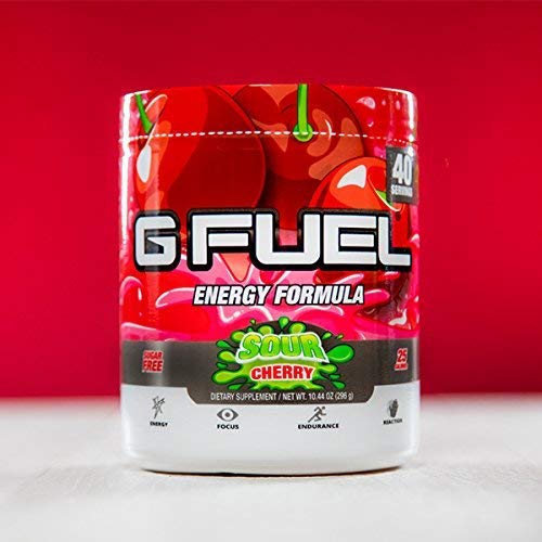 G Fuel Sour Cherry Tub 10.44 oz (40 Servings) | Very Sour Cherry Flavor