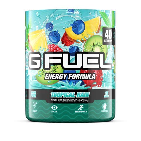 G Fuel Tropical Rain Tub (40 Servings) 9.8oz | Tangy Tropical Fruit Flavor