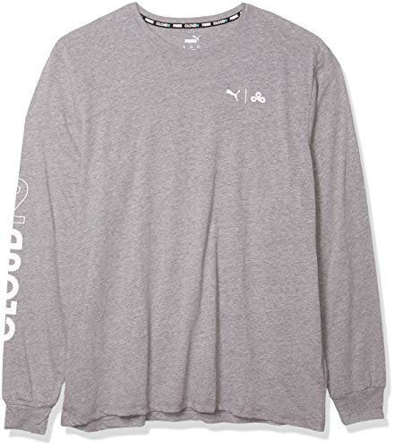 PUMA x CLOUD9 Level Up Longsleeve Tee Esports Medium Gray Heather, S