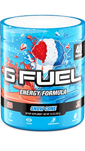 G Fuel Snow Cone 9.8 oz (40 Servings) | Blue Raspberry x Cherry Flavor