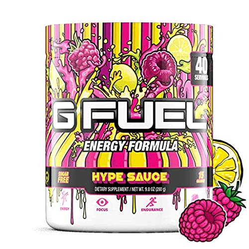 G Fuel Hype Sauce 9.8 oz (40 Servings) | Raspberry Lemonade Flavor