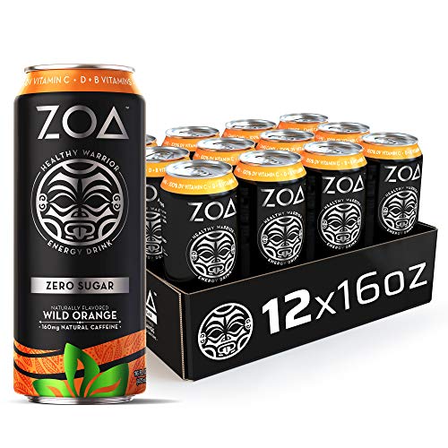 Wild Orange ZOA Energy Drink (12 Pack) | [Sugar Free]