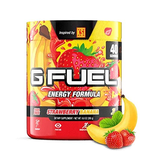 G Fuel Strawberry Banana Inspired by KSI 9.8 oz (40 Servings) | Strawberry/Banana Flavor