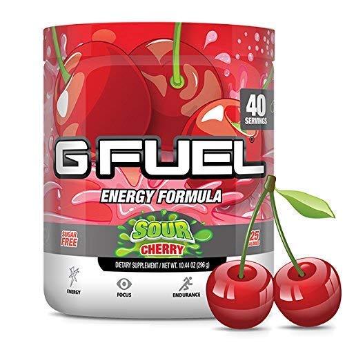 G Fuel Sour Cherry Tub 10.44 oz (40 Servings) | Very Sour Cherry Flavor